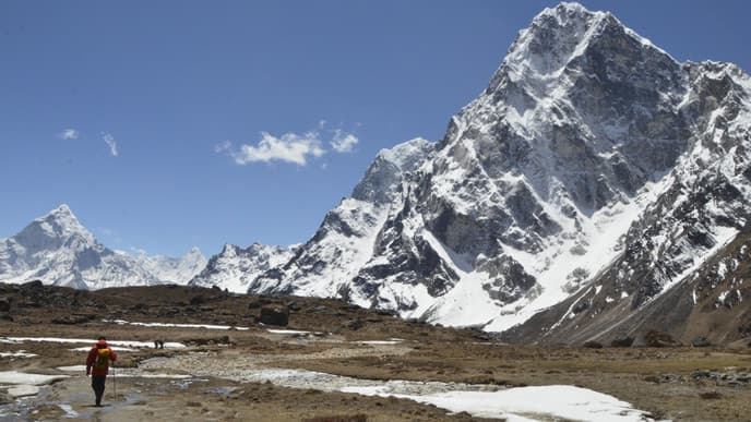 Entlang des Khumbu-Gletscher