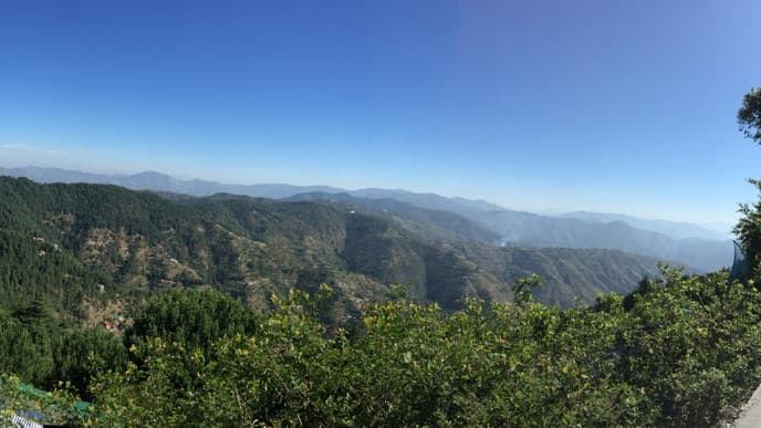 Enjoy stunning views of the Himalayas