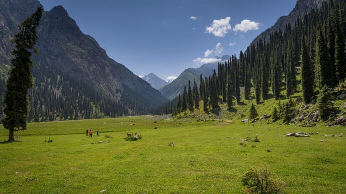 Wilde Natur auf dem Weg nach Karakol