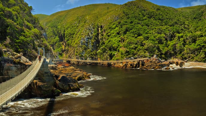 Gewaltige Hängebrücke über den Storms River