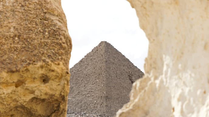 Die berühmten Pyramiden von Gizeh