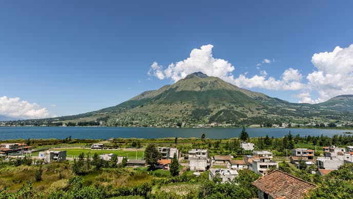 A boat tour on Cuicocha Lake