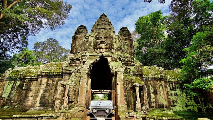 Angkor mit dem Jeep erkunden