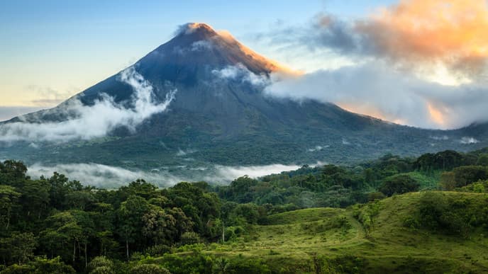 Hiking through Arenal National Park