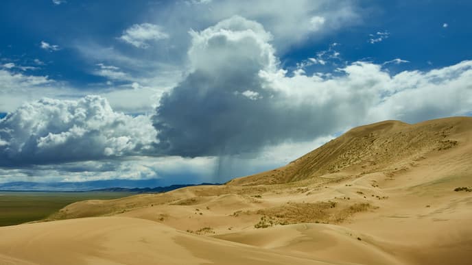 Kamelritt durch die Wüste Gobi