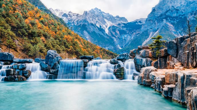 The Ganhaizi Meadow and Jade Dragon Snow Mountain