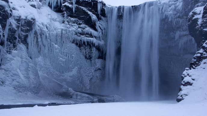Waterfalls and Northern Lights