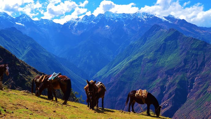 Aufstieg zu den Ruinen von Choquequirao