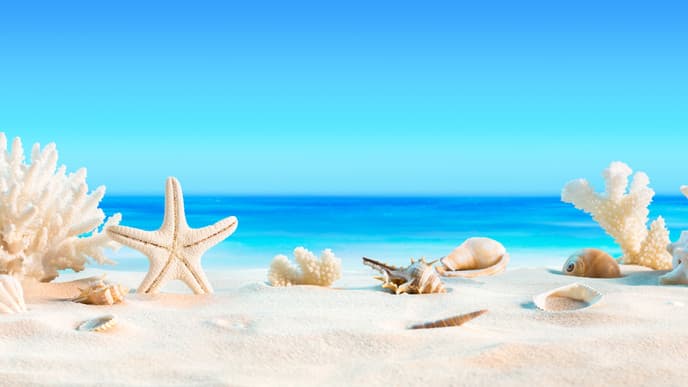 Sonne tanken am Sandstrand