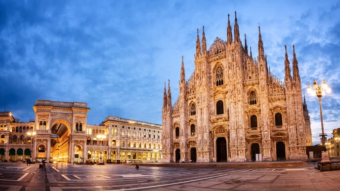 Continue on to fashionable Milan