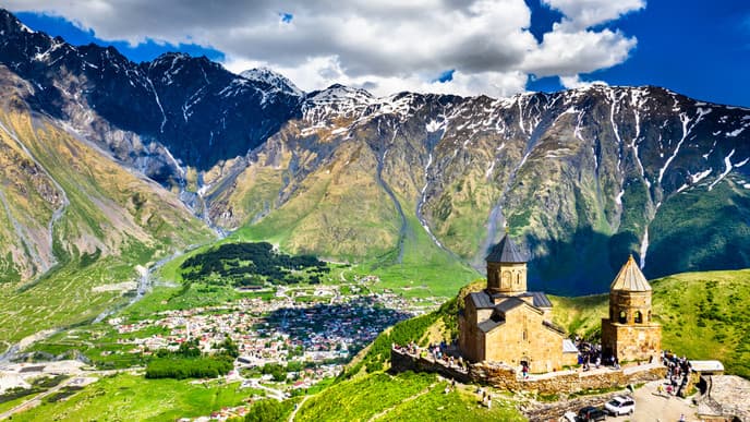Berg Kazbek, der Berg des Prometheus