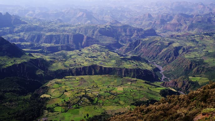 Hike into the Simien Mountains