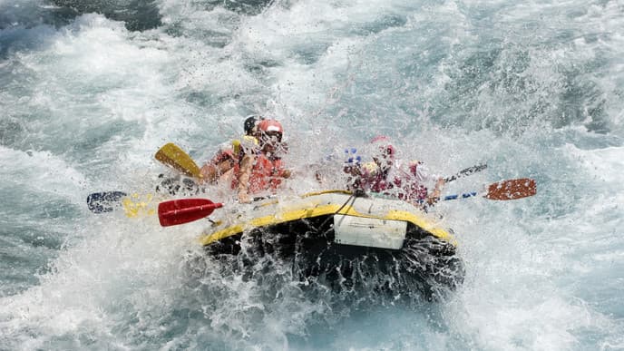 Rafting auf dem Fluss Fonce