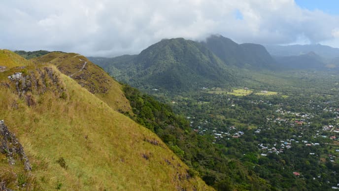 Panoramablick vom erloschenen Vulkankrater