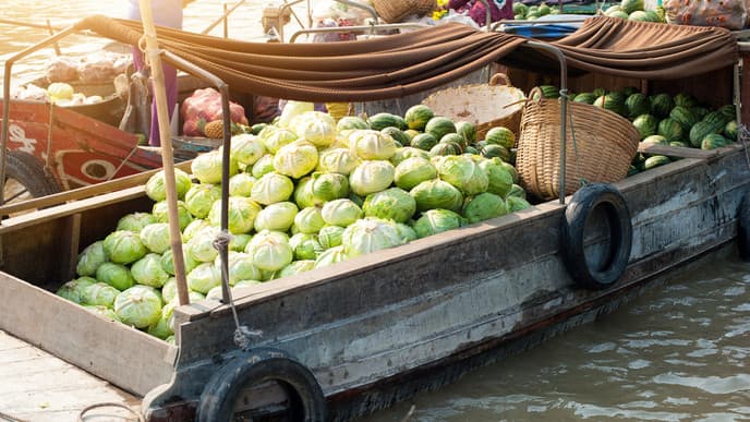 Der schwimmende Markt von Cai Rang