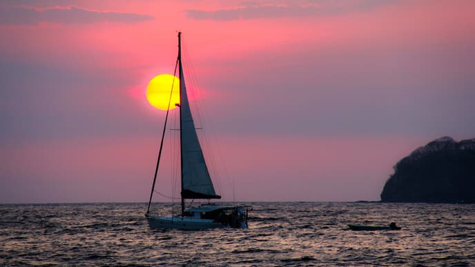 Mit Champagner den Sonnenuntergang zelebrieren