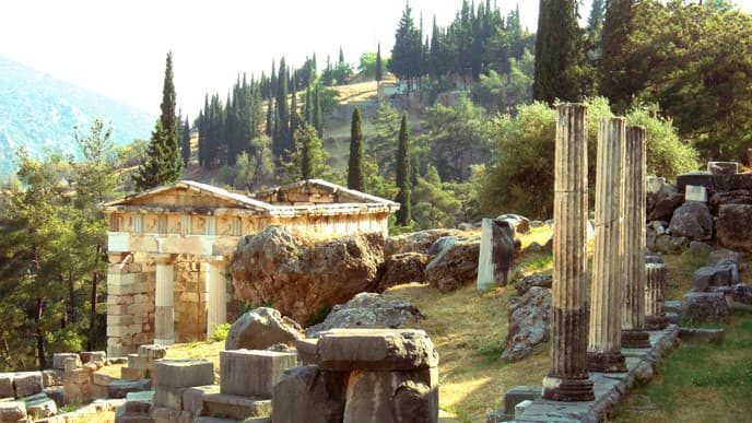 The archaeological sites of Delphi