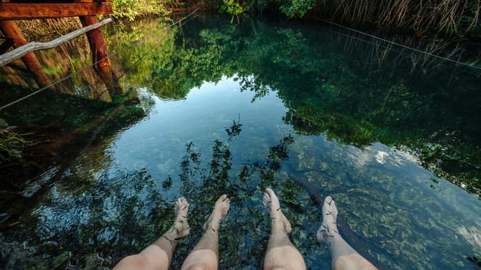Swim in a crystal-clear cenote