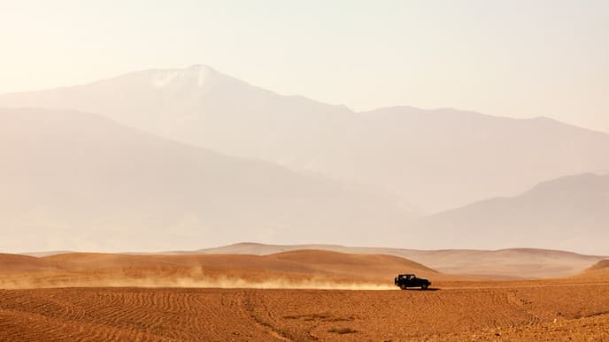Luxury camping in the desert
