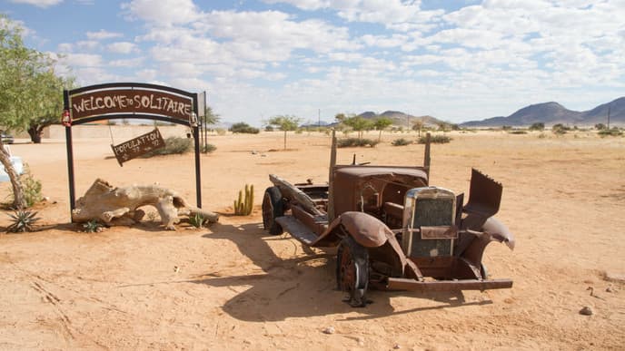 Fahrt in die Namib-Wüste