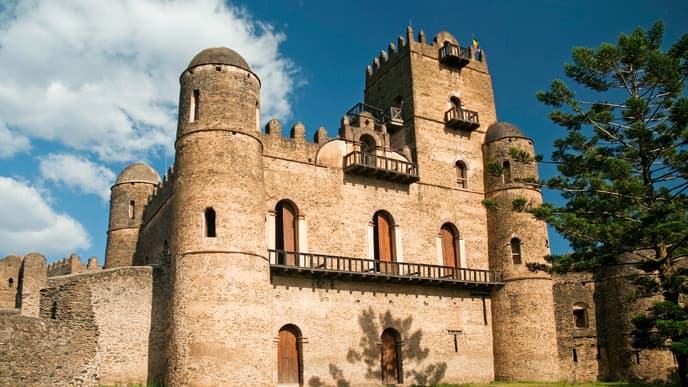 Impressive Gondar palace fortress