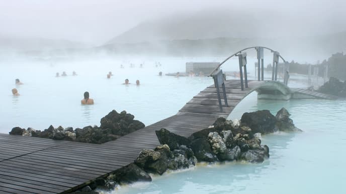 Bathe in the thermal waters of the Blue Lagoon
