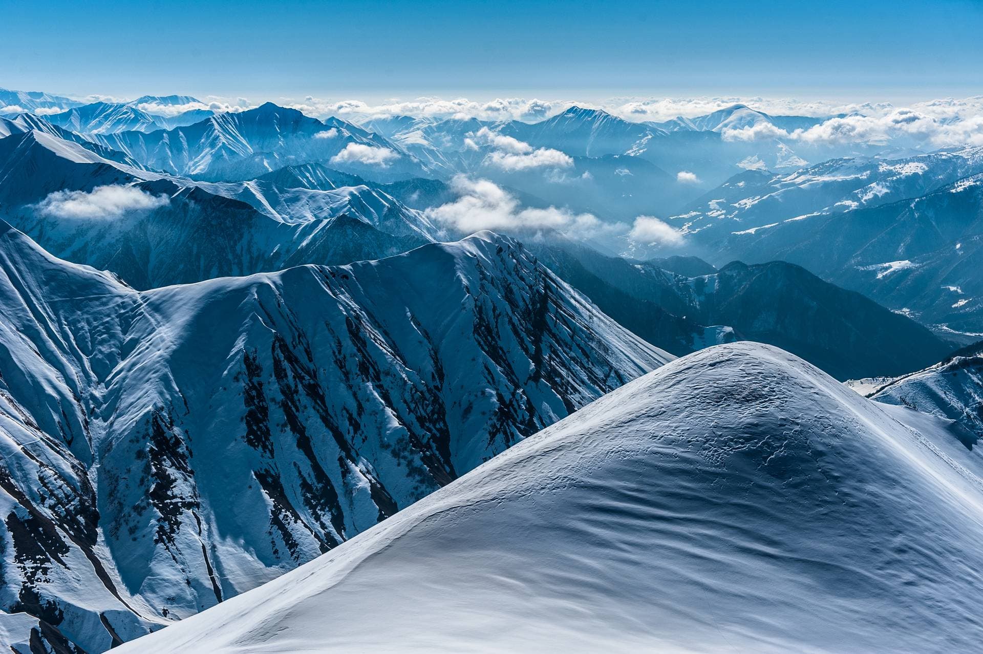 Skiing in Georgia's Caucasus Mountains