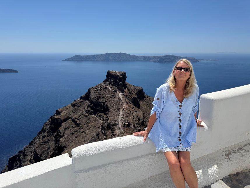 Traveller Terri Shoquist in Greece
