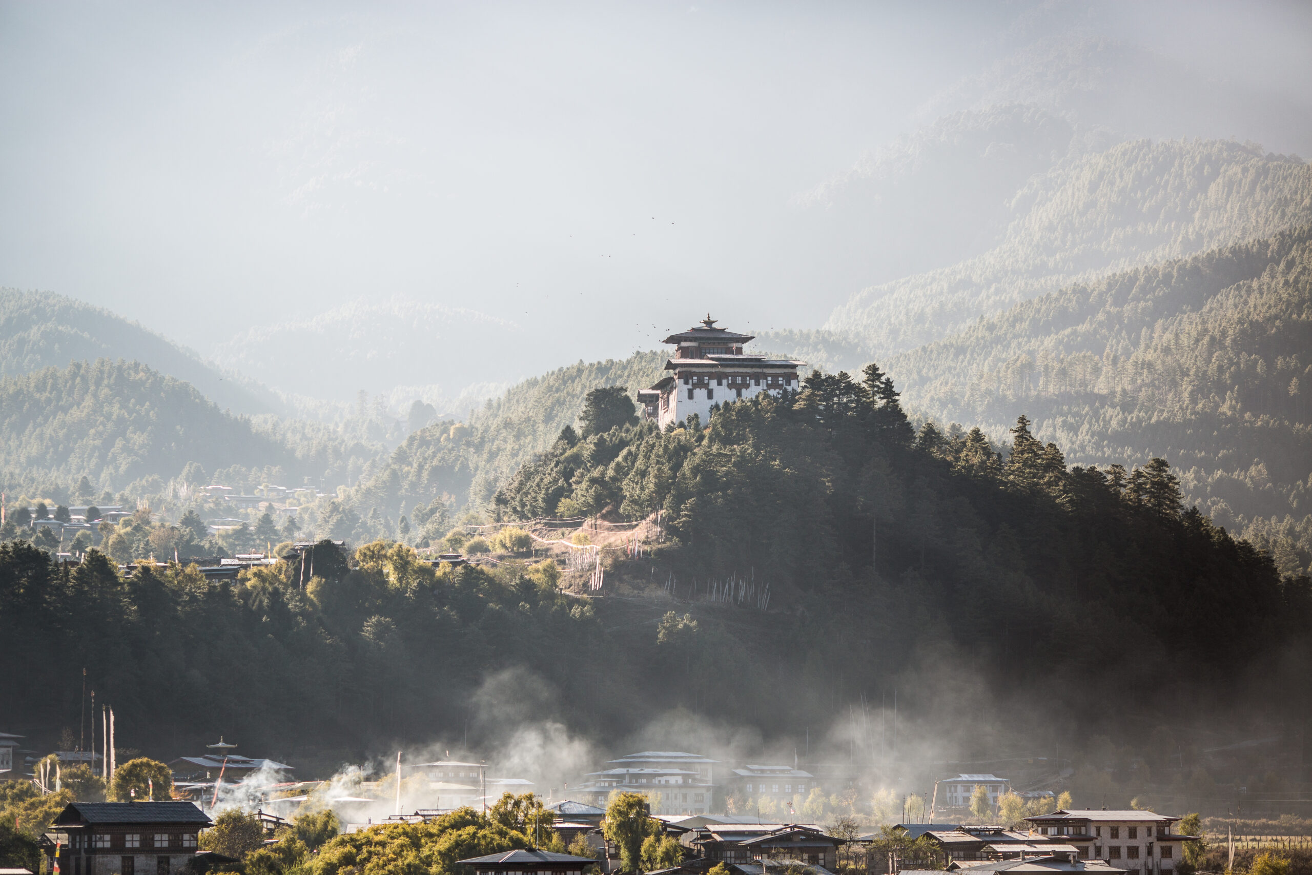 Kloster Bumthang Dzong im Königreich Bhutan