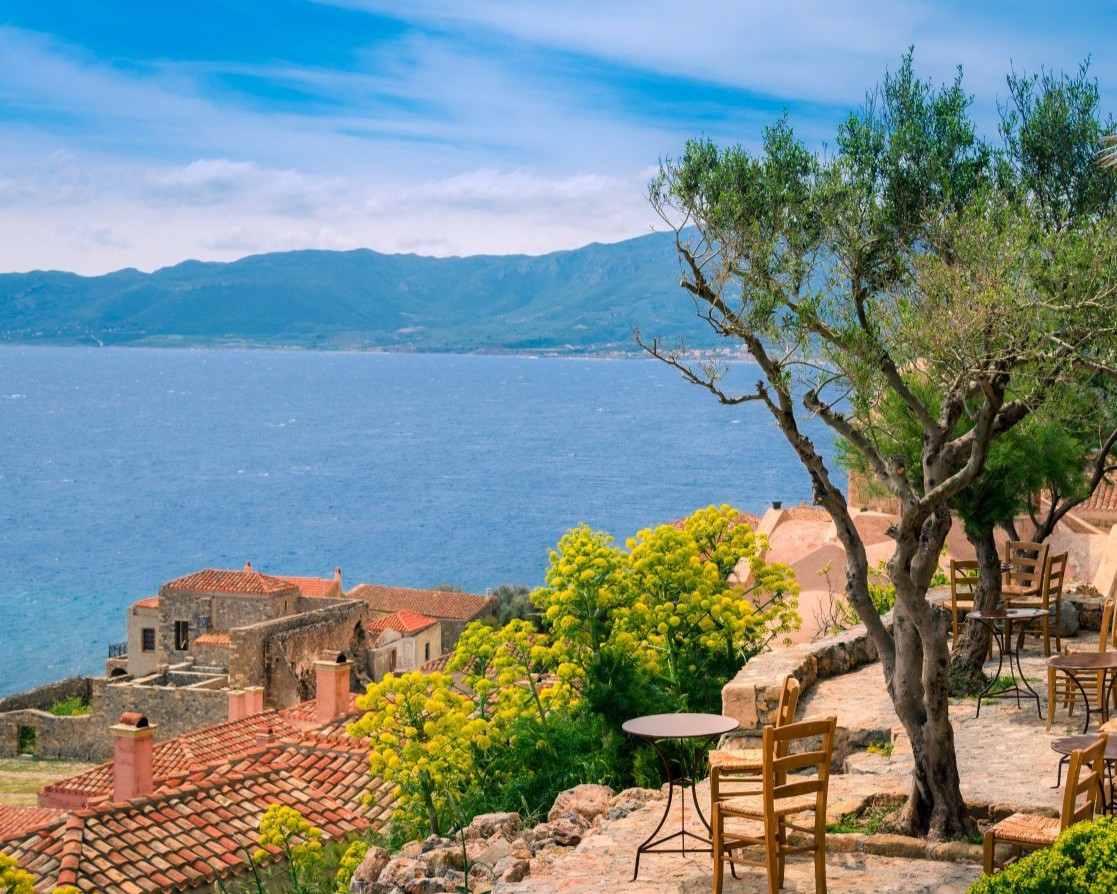 Sea view in Monemvasia, Greece