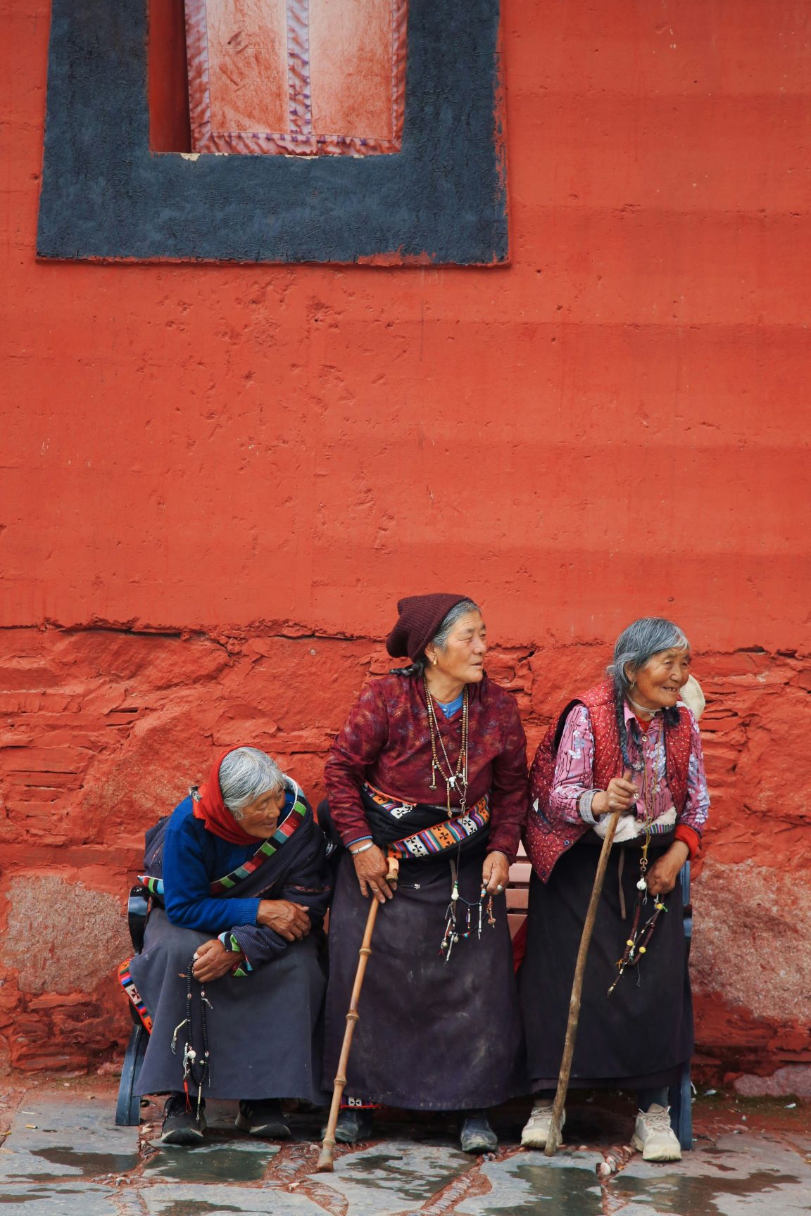 Elderly locals in Chile