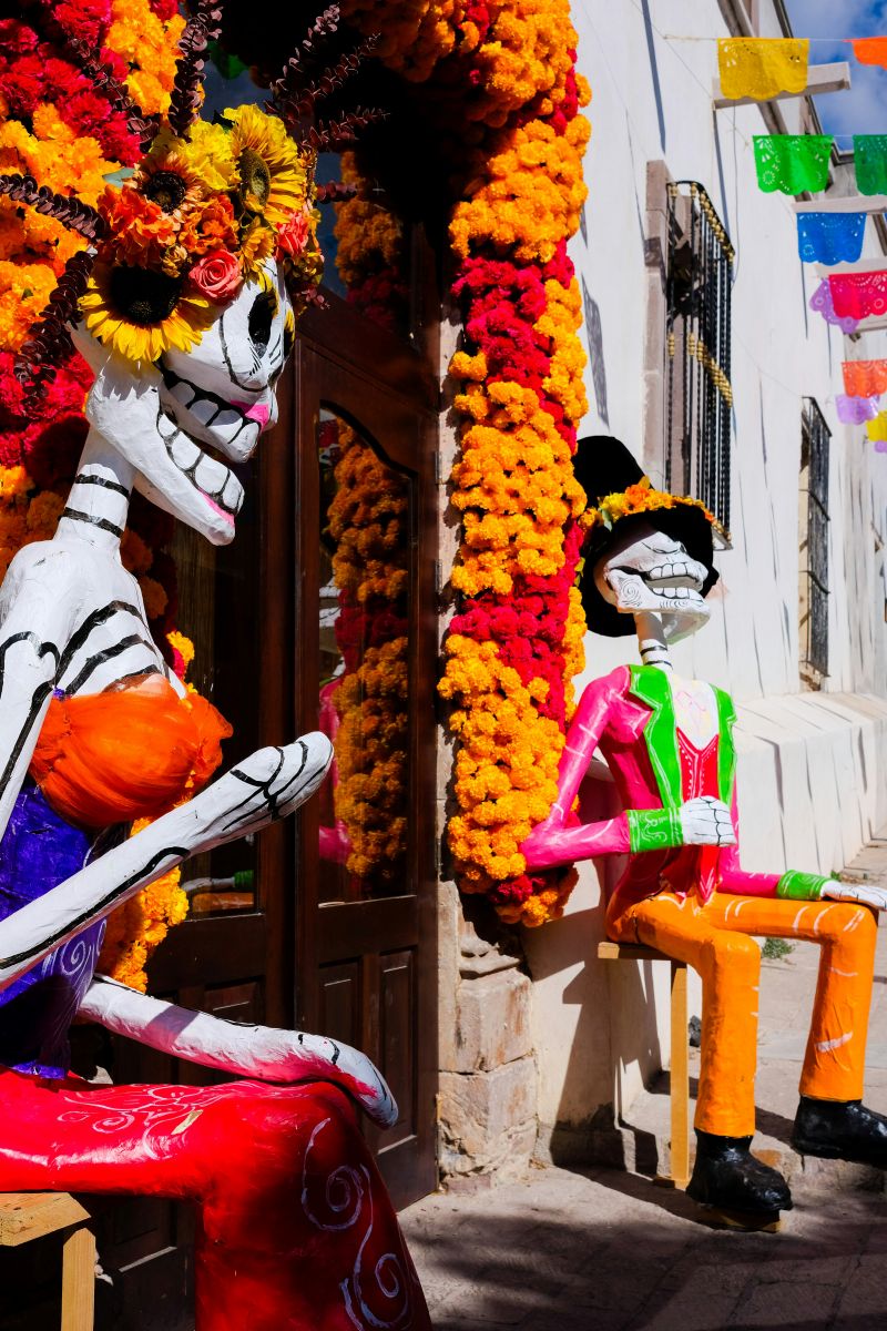 Skeleton decorations in Mexico