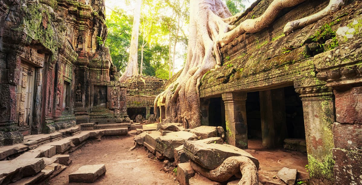 Angkor-Tempel, der Mekong und sein Delta
