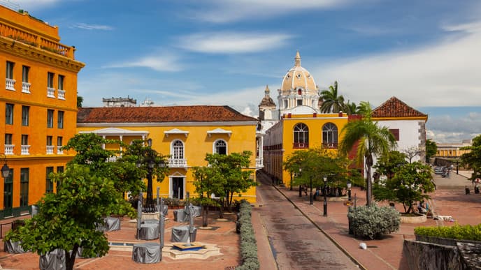 Flug nach Cartagena an die kolumbianische Karibikküste