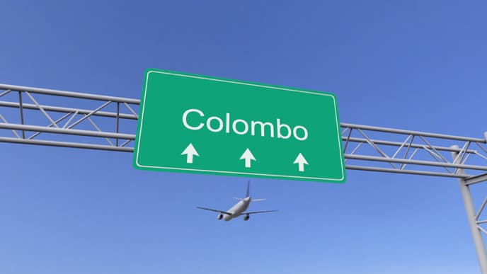 Flug nach Colombo