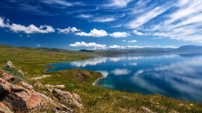 Marvel at the stunning lake