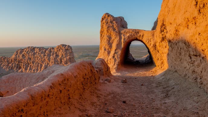 Visit the ancient fortresses Toprak Kala and Kizyl Kala