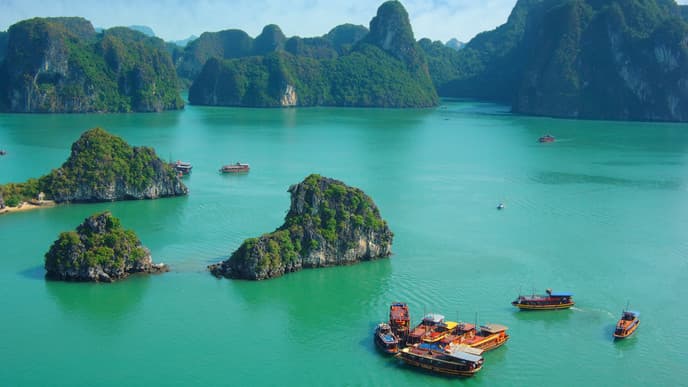 Cruise the waters of Ha Long Bay