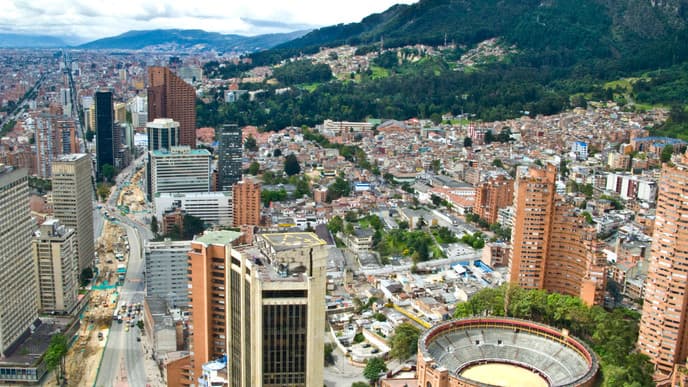Ankunft in Bogota