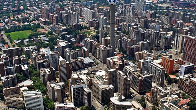 Head to Johannesburg