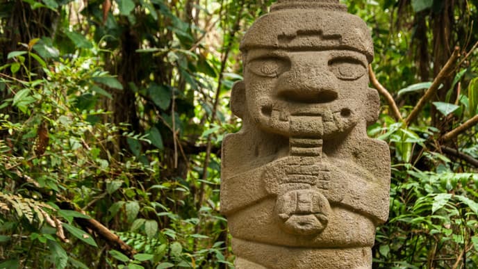 Die eindrucksvollen "Idolos" von San Agustín