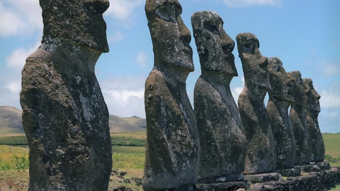 Meet the Seven Moai of Ahu Akivi