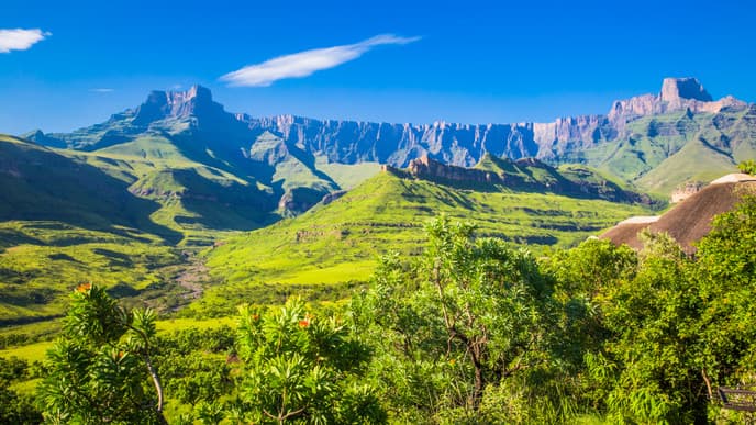 Fahrt hoch hinaus in die Drakensberge