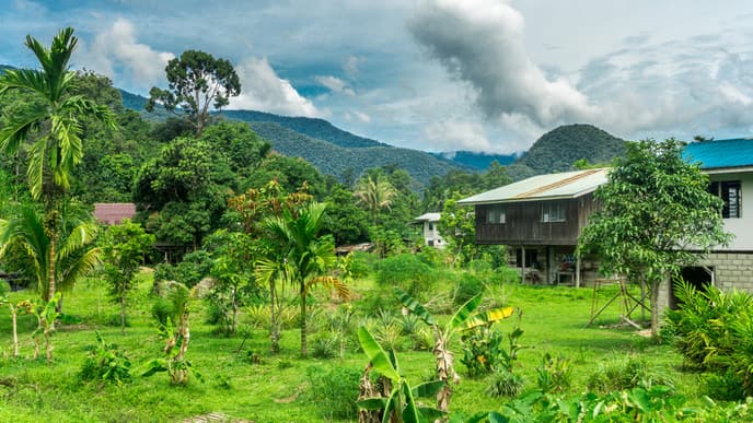Flight to Mulu on Borneo Island