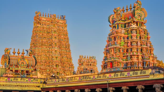 Abendzeremonie in Madurai