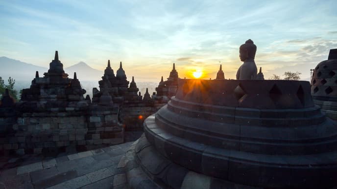 Watch the sunrise from Borobudur Temple