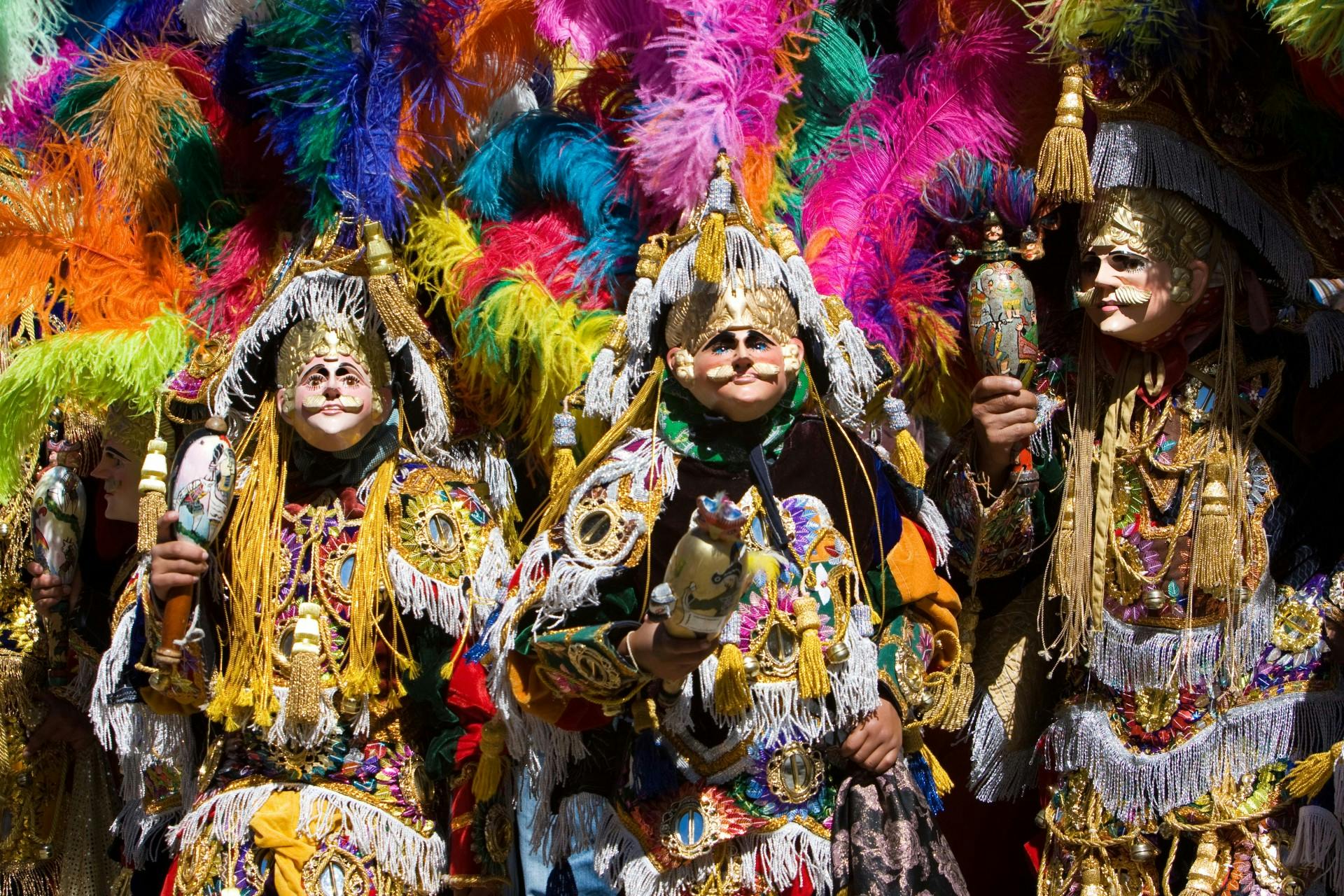 The Locals of small highland town of Chichicastenango dress up to celebrate the Festa of San Tomas