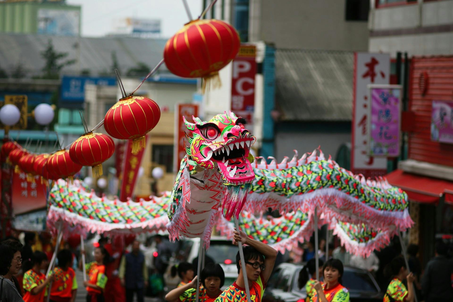 Chinese dragon in festival