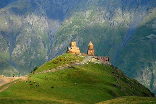 Gergeti monastery, Georgia, Europe