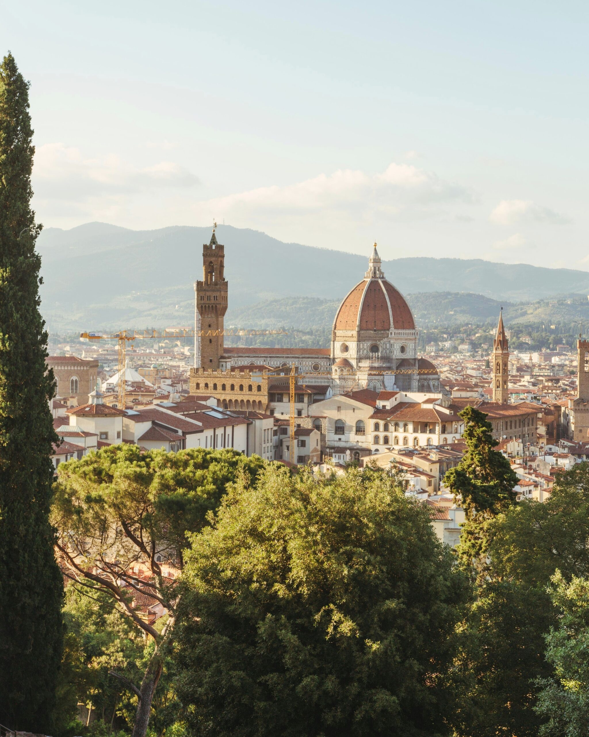 Florence city panorama as seen from Giardino Bardini, Italy